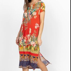 Johnny Was Rapsodia Henley Maxi Dress XS